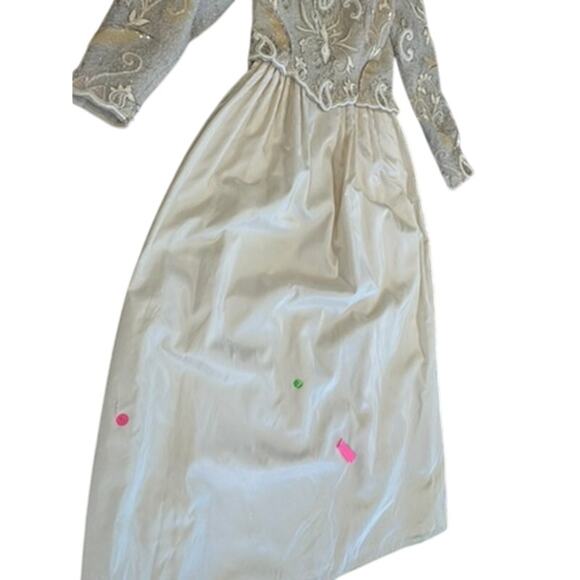 "RICHILENE" VTG Rare Find Formal Gown SZ S? Beadwork Princess Fairy PLZ READ!! - Picture 11 of 16